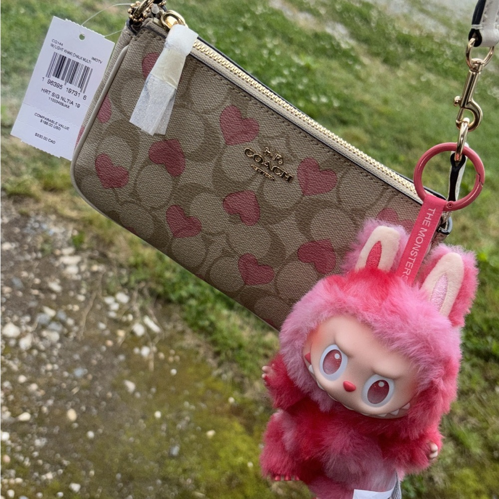 Coach Women's Beige and Pink Shoulder Bag